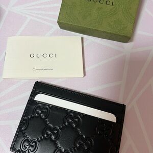 Gucci Black Leather Card Holder